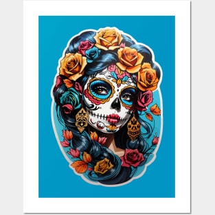 Sugar Skull girl, Dia de los Muertos Posters and Art